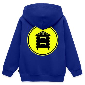 Apiculteur - Sweat Premium à capuche zippé enfant bio - bleu roi - Dos - AI Model Kid Male (0cm)