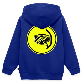 Taucherbrille kreis icon - Kinder Premium Organic Zip Hoodie - Royalblau - Hinten - AI Model Kid Male (0cm)