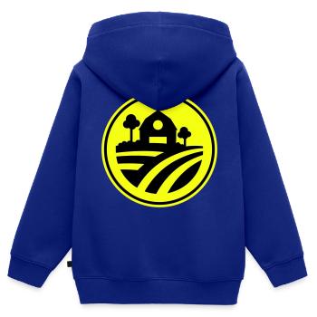 Farm Ernte icon - Kinder Premium Organic Zip Hoodie - Royalblau - Hinten - AI Model Kid Male (0cm)