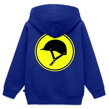 Reiterhut icon - Kinder Premium Organic Zip Hoodie - Royalblau - Hinten - AI Model Kid Male (0cm)