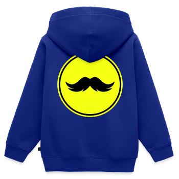 Schnurrbart symbol - Kinder Premium Organic Zip Hoodie - Royalblau - Hinten - AI Model Kid Male (0cm)