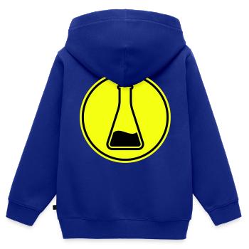 Icône de tube à essai - Sweat Premium à capuche zippé enfant bio - bleu roi - Dos - AI Model Kid Male (0cm)