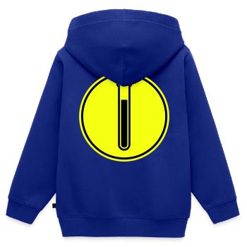 Symbole du tube à essai - Sweat Premium à capuche zippé enfant bio - bleu roi - Dos - AI Model Kid Male (0cm)