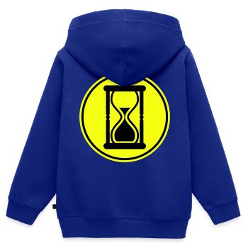 Sanduhr Symbol - Kinder Premium Organic Zip Hoodie - Royalblau - Hinten - AI Model Kid Male (0cm)