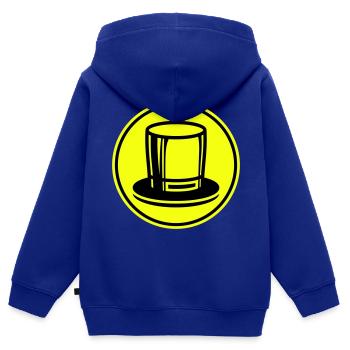 Cylindre Groom - Sweat Premium à capuche zippé enfant bio - bleu roi - Dos - AI Model Kid Male (0cm)