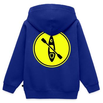 Kanu icon - Kinder Premium Organic Zip Hoodie - Royalblau - Hinten - AI Model Kid Male (0cm)