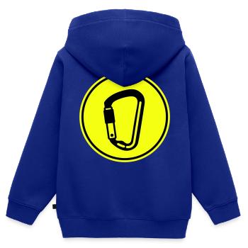 Kletterausrüstung Karabiner - Kinder Premium Organic Zip Hoodie - Royalblau - Hinten - AI Model Kid Male (0cm)