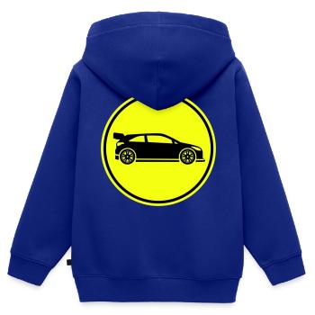Auto Rennfahrer - Kinder Premium Organic Zip Hoodie - Royalblau - Hinten - AI Model Kid Male (0cm)