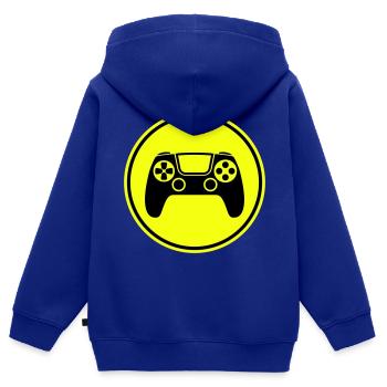 Gamepad Symbol Controller - Kinder Premium Organic Zip Hoodie - Royalblau - Hinten - AI Model Kid Male (0cm)