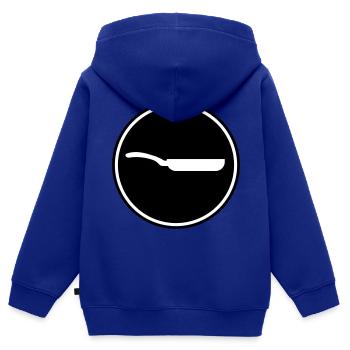 Pan Icon - Kids Premium Organic Zip-up Hoodie - royal blue - Back - AI Model Kid Male (0cm)