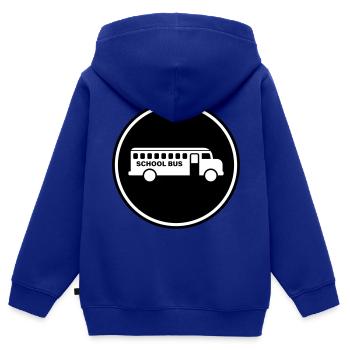 Schulbus schule - Kinder Premium Organic Zip Hoodie - Royalblau - Hinten - AI Model Kid Male (0cm)
