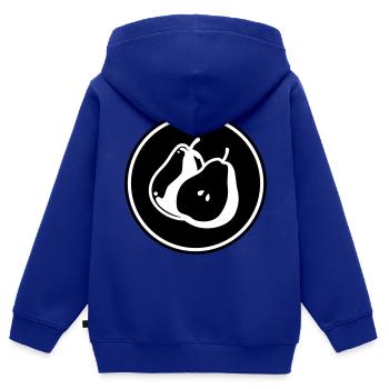 Birne Obst - Kinder Premium Organic Zip Hoodie - Royalblau - Hinten - AI Model Kid Male (0cm)