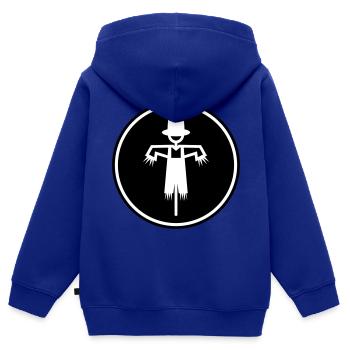 Scarecrow - Kids Premium Organic Zip-up Hoodie - royal blue - Back - AI Model Kid Male (0cm)