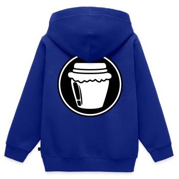 Honig symbol Imker - Kinder Premium Organic Zip Hoodie - Royalblau - Hinten - AI Model Kid Male (0cm)