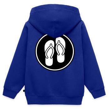 Flip-flops icon - Kids Premium Organic Zip-up Hoodie - royal blue - Back - AI Model Kid Male (0cm)