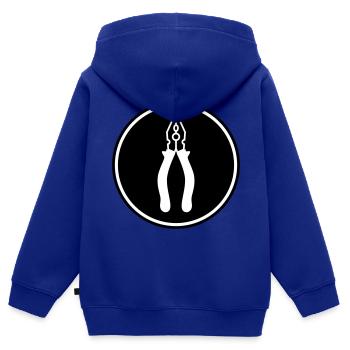 Zange Handwerker - Kinder Premium Organic Zip Hoodie - Royalblau - Hinten - AI Model Kid Male (0cm)