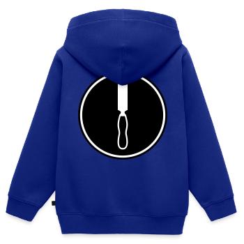 Icône d’outil - Sweat Premium à capuche zippé enfant bio - bleu roi - Dos - AI Model Kid Male (0cm)