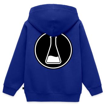 Icône de tube à essai - Sweat Premium à capuche zippé enfant bio - bleu roi - Dos - AI Model Kid Male (0cm)