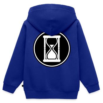 Sanduhr Symbol - Kinder Premium Organic Zip Hoodie - Royalblau - Hinten - AI Model Kid Male (0cm)