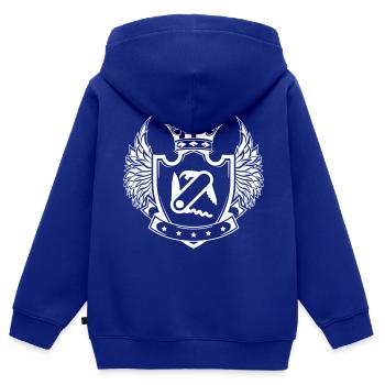 Taschenmesser Schild - Kinder Premium Organic Zip Hoodie - Royalblau - Hinten - AI Model Kid Male (0cm)