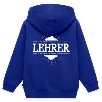 Lehrer Beruf - Kinder Premium Organic Zip Hoodie - Royalblau - Hinten - AI Model Kid Male (0cm)