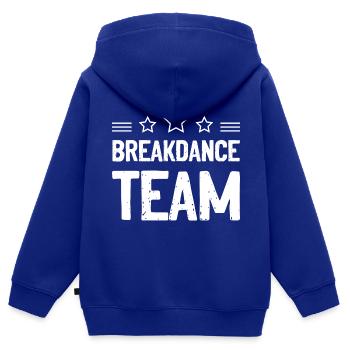 Breakdance Team Mannschaft - Kinder Premium Organic Zip Hoodie - Royalblau - Hinten - AI Model Kid Male (0cm)