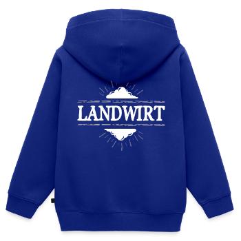 Landwirt Beruf - Kinder Premium Organic Zip Hoodie - Royalblau - Hinten - AI Model Kid Male (0cm)
