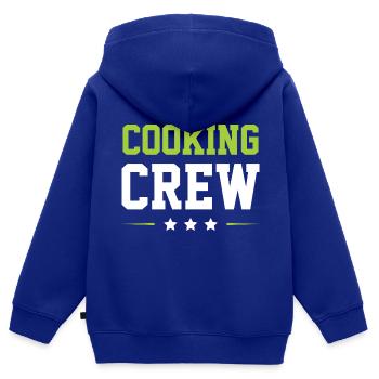 Équipe de cuisson - Sweat Premium à capuche zippé enfant bio - bleu roi - Dos - AI Model Kid Male (0cm)