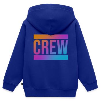 Équipage - Sweat Premium à capuche zippé enfant bio - bleu roi - Dos - AI Model Kid Male (0cm)