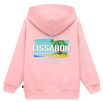 Lisbon - Kids Premium Organic Zip-up Hoodie - rose - Back - AI Model Kid Female (0cm)