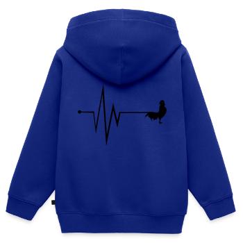 Hahn Pulse - Kids Premium Organic Zip-up Hoodie - royal blue - Back - AI Model Kid Male (0cm)