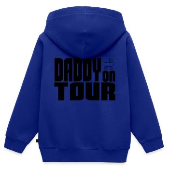 Daddy on Tour - Papa unterwegs - Kinder Premium Organic Zip Hoodie - Royalblau - Hinten - AI Model Kid Male (0cm)