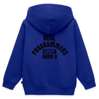 Software Ingenieur Informatiker Programmierer - Kinder Premium Organic Zip Hoodie - Royalblau - Hinten - AI Model Kid Male (0cm)