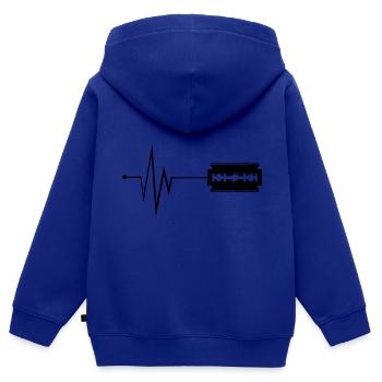 Impulsion de lame de rasoir - Sweat Premium à capuche zippé enfant bio - bleu roi - Dos - AI Model Kid Male (0cm)