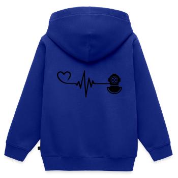 Apnoe Tauchen Puls Herz - Kinder Premium Organic Zip Hoodie - Royalblau - Hinten - AI Model Kid Male (0cm)