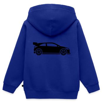 Auto Rennfahrer - Kinder Premium Organic Zip Hoodie - Royalblau - Hinten - AI Model Kid Male (0cm)