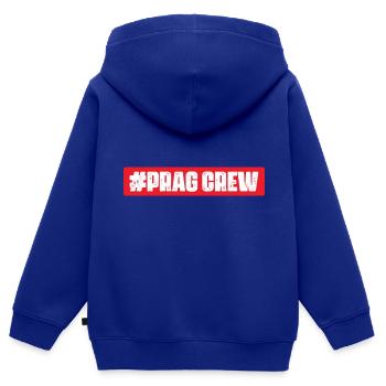 Prague Équipage - Sweat Premium à capuche zippé enfant bio - bleu roi - Dos - AI Model Kid Male (0cm)