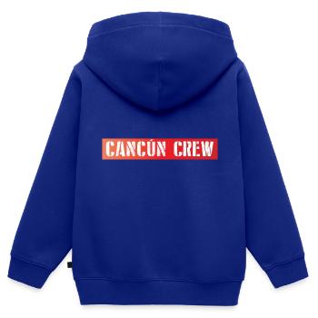 Équipage Cancun - Sweat Premium à capuche zippé enfant bio - bleu roi - Dos - AI Model Kid Male (0cm)