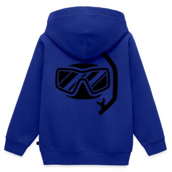 Taucherbrille Silhouette - Kinder Premium Organic Zip Hoodie - Royalblau - Hinten - AI Model Kid Male (0cm)