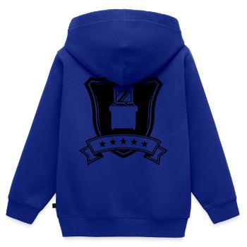 Arcade Retro Gamer Wappen - Kinder Premium Organic Zip Hoodie - Royalblau - Hinten - AI Model Kid Male (0cm)