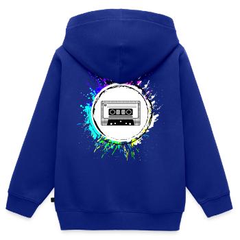 Kassette Symbol - Kinder Premium Organic Zip Hoodie - Royalblau - Hinten - AI Model Kid Male (0cm)