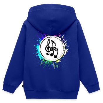 Musiknoten zeichen - Kinder Premium Organic Zip Hoodie - Royalblau - Hinten - AI Model Kid Male (0cm)