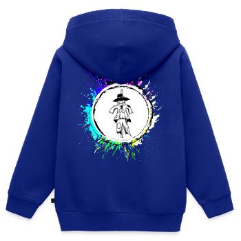 Scarecrow - Kids Premium Organic Zip-up Hoodie - royal blue - Back - AI Model Kid Male (0cm)