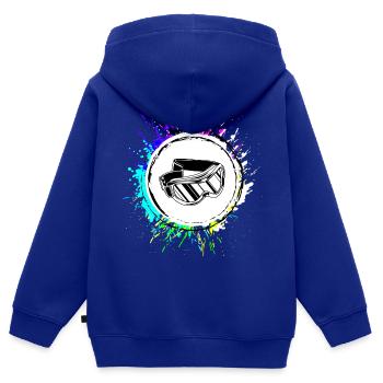 Skibrille icon - Kinder Premium Organic Zip Hoodie - Royalblau - Hinten - AI Model Kid Male (0cm)