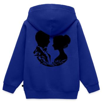 Ehepaar Hochzeit Silhouette - Kinder Premium Organic Zip Hoodie - Royalblau - Hinten - AI Model Kid Male (0cm)