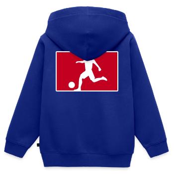 fußball logo - Kinder Premium Organic Zip Hoodie - Royalblau - Hinten - AI Model Kid Male (0cm)