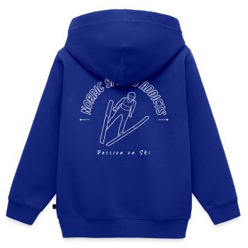 Nordic Sports Addicts - Ski Jumping - Kinder Premium Organic Zip Hoodie - Royalblau - Hinten - AI Model Kid Male (0cm)