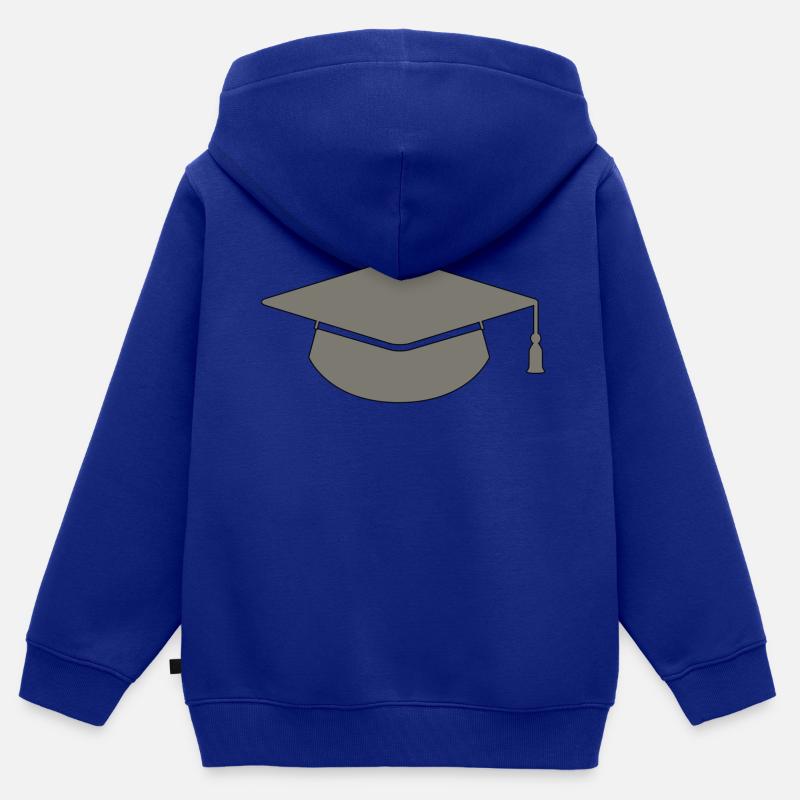 Clôture - Sweat Premium à capuche zippé enfant bio - bleu roi