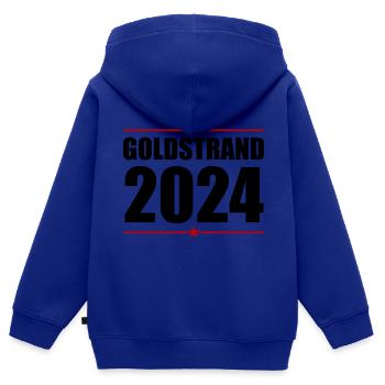 Sables d’or 2024 - Sweat Premium à capuche zippé enfant bio - bleu roi - Dos - AI Model Kid Male (0cm)
