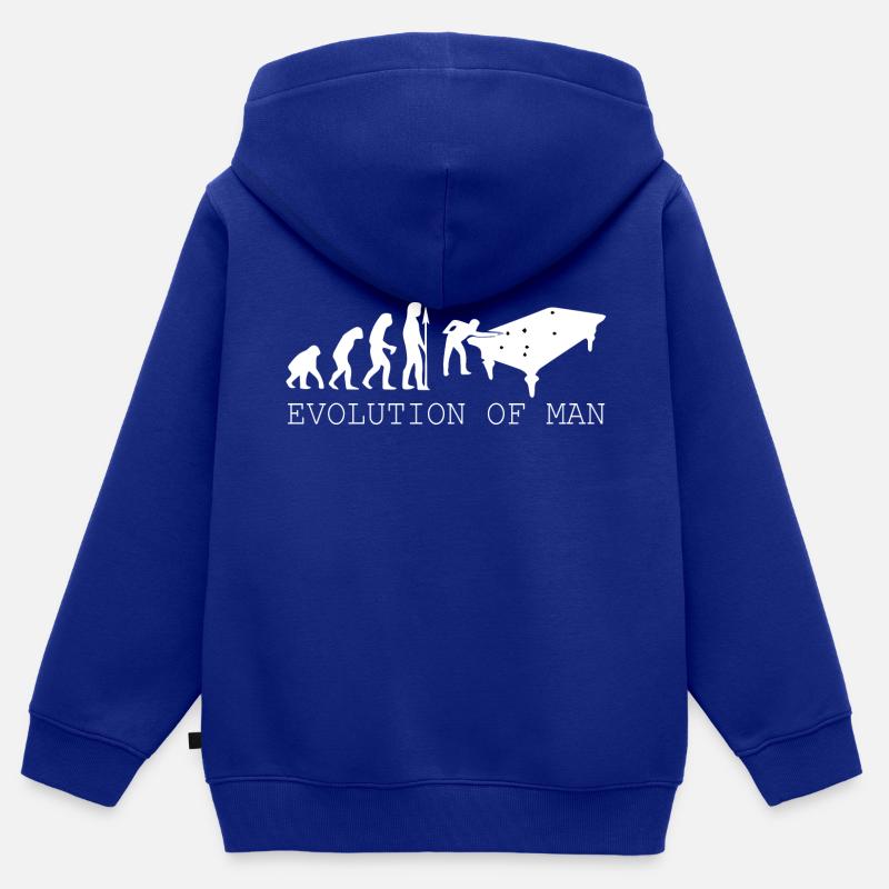 Billard Billard - Sweat Premium à capuche zippé enfant bio - bleu roi